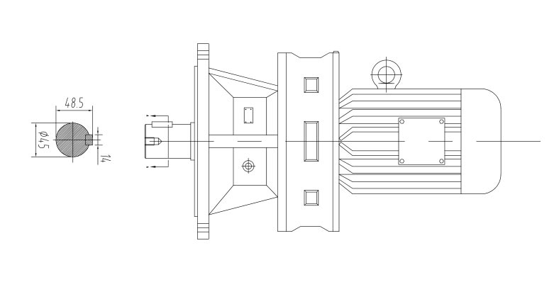 臥式擺線針輪減速機結(jié)構(gòu)